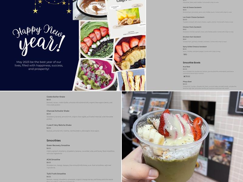 Açaí & Maca Menu