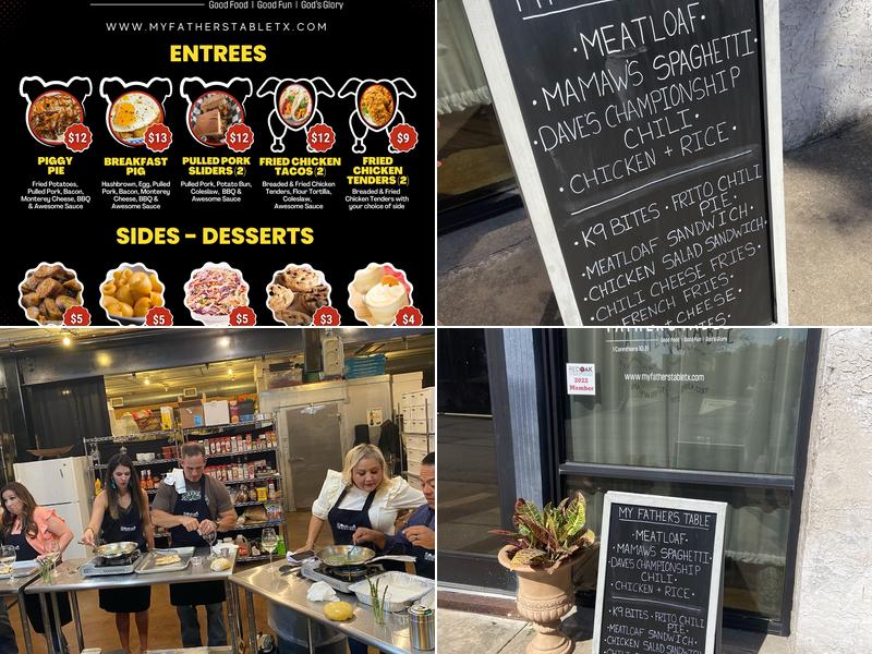 My Father’s Table TX Menu