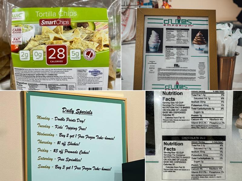 D’lites Cream Menu