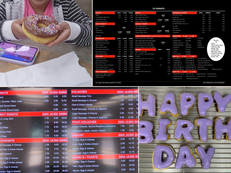 CC DONUTS Menu