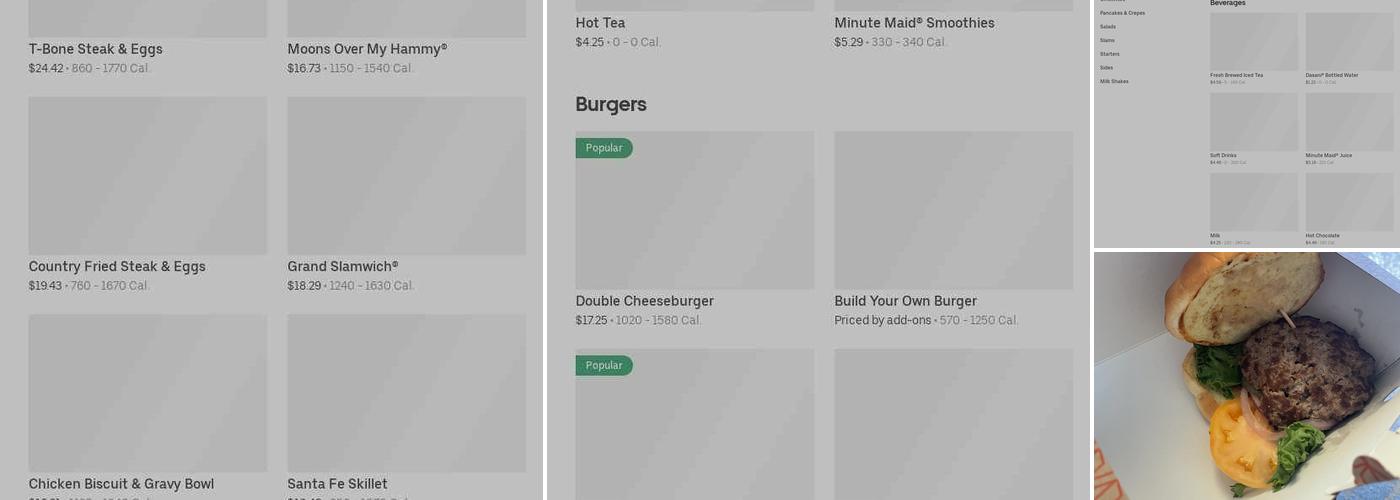 The Burger Den Menu
