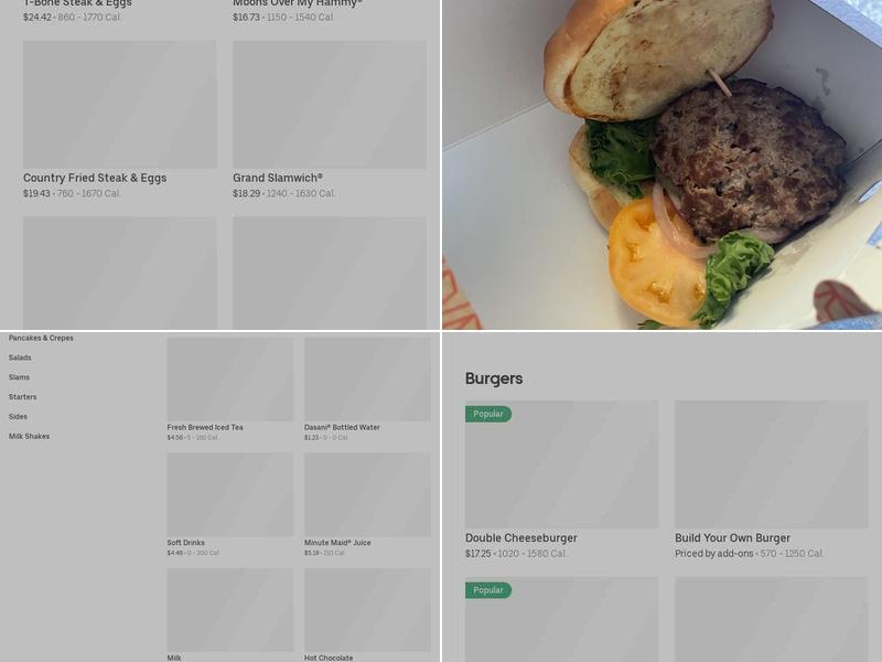The Burger Den Menu