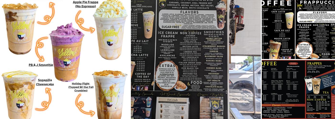 Yellow City Grind Menu