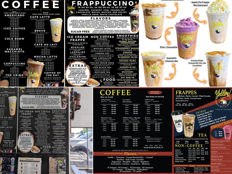 Yellow City Grind Menu