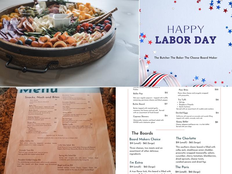 The Butcher The Baker The Cheese Board Maker Menu