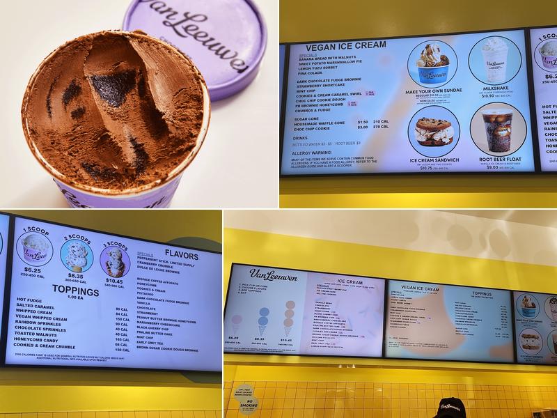 Van Leeuwen Ice Cream Menu