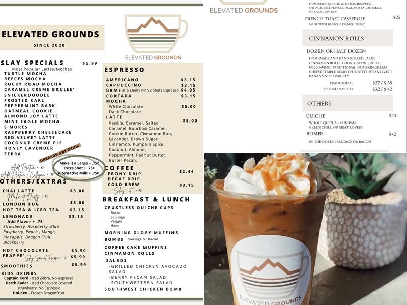 Elevated Grounds Menu