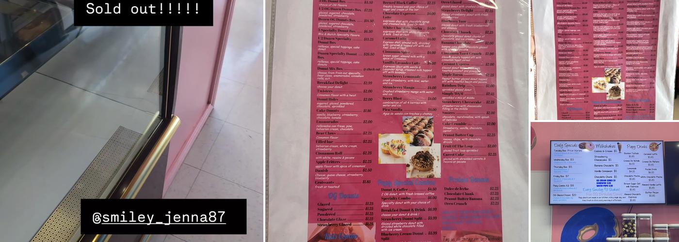 Papy Donuts Menu