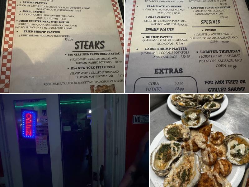 Rusty Shells Seafood Menu