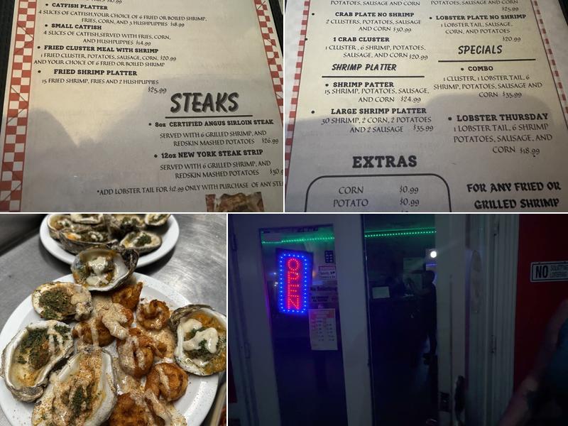 Rusty Shells Seafood Menu