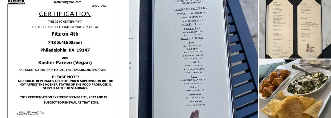 Fitz on 4th Menu