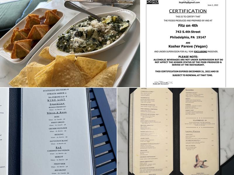 Fitz on 4th Menu