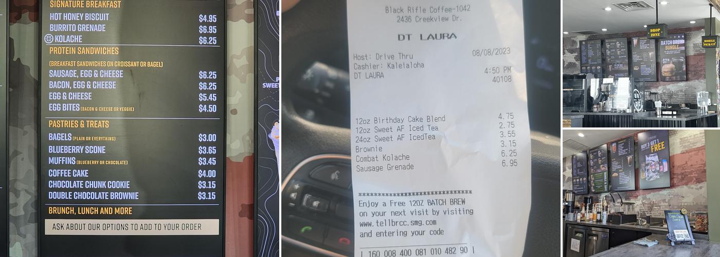 Black Rifle Coffee Company Menu