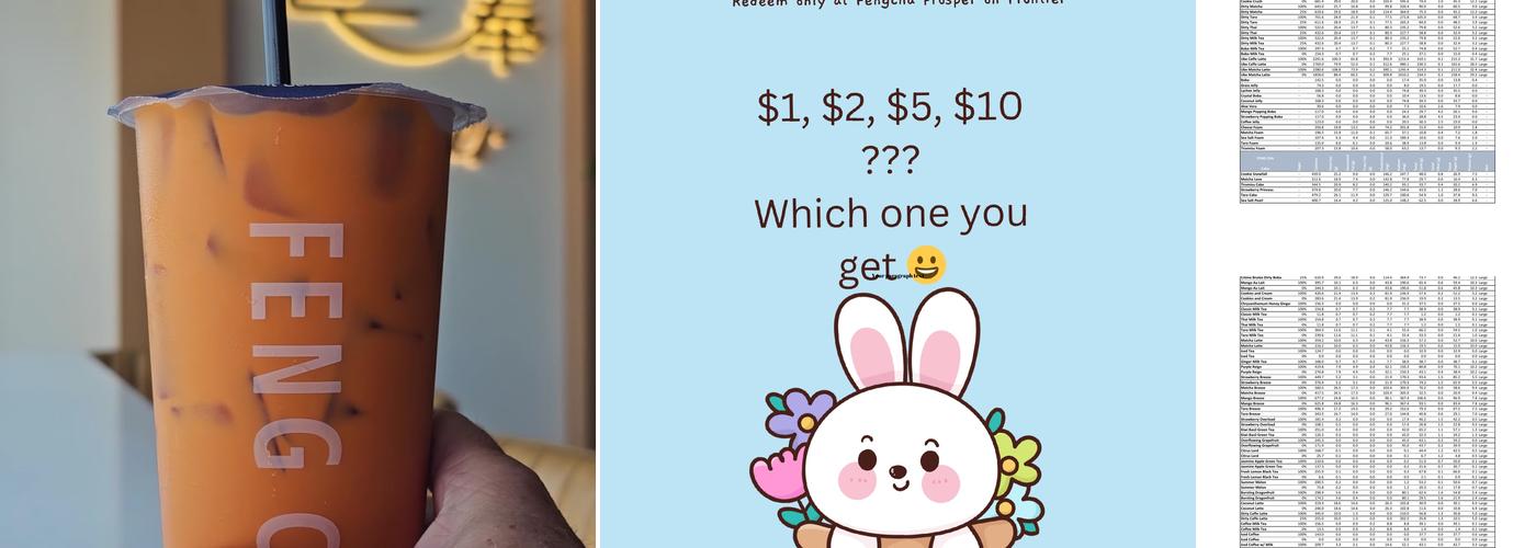 FENG CHA PROSPER Menu