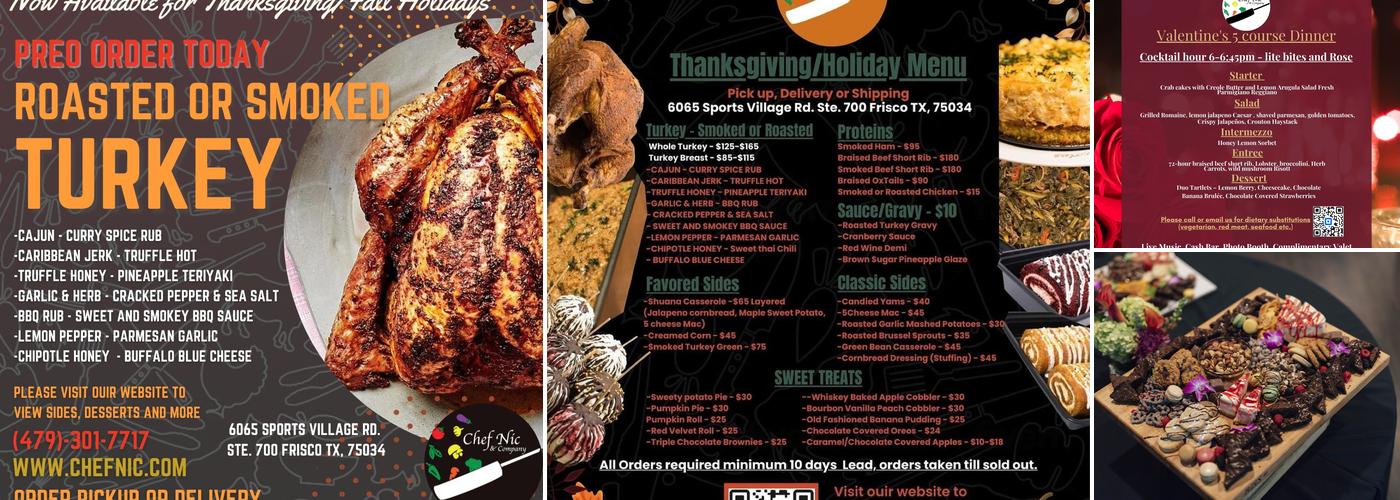 Chef NIC & Co Menu