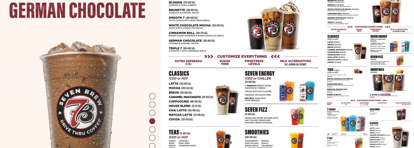 7 Brew Coffee Menu