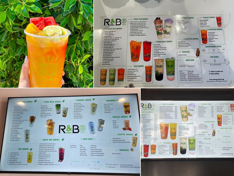 R&B Tea Sugarland Menu