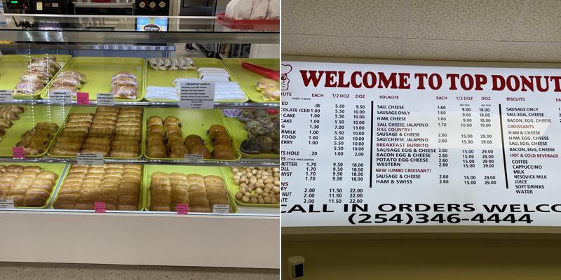Top Donuts Menu