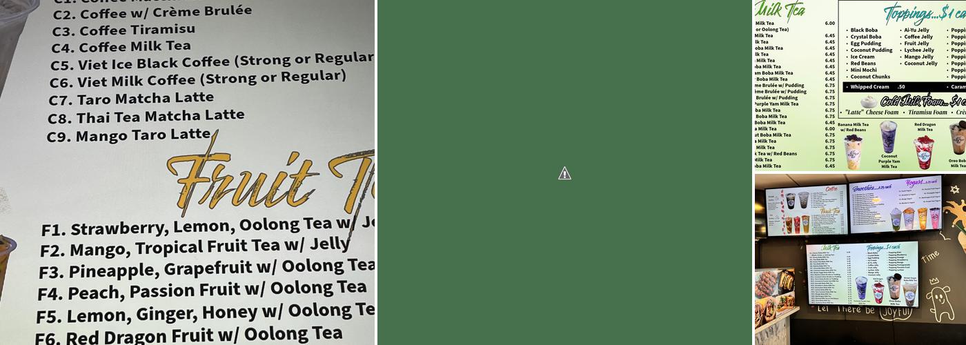 King Tea Bubble and Coffee Menu