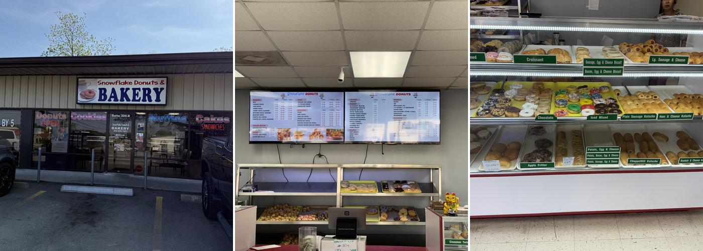 Snowflake Donuts Menu