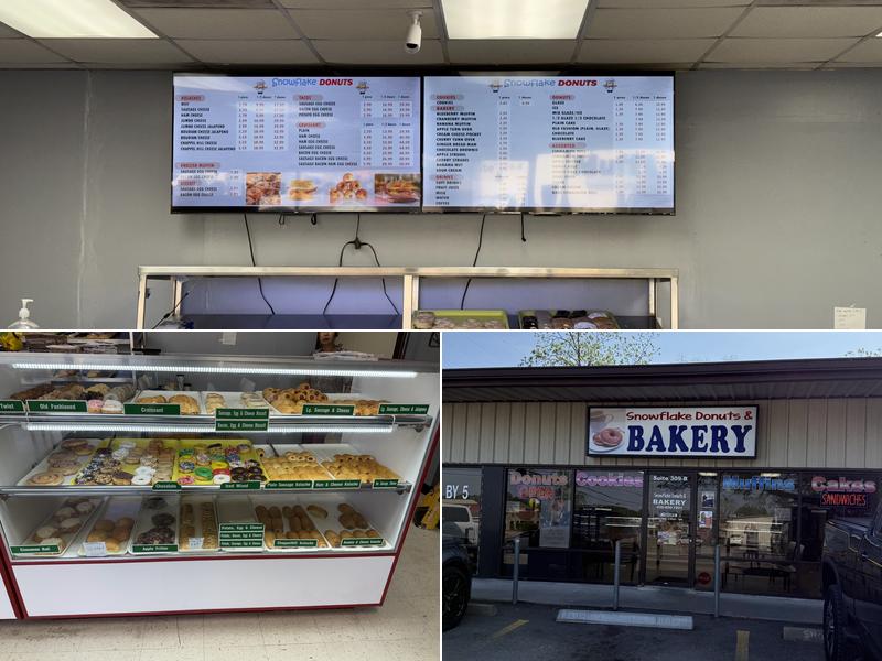 Snowflake Donuts Menu