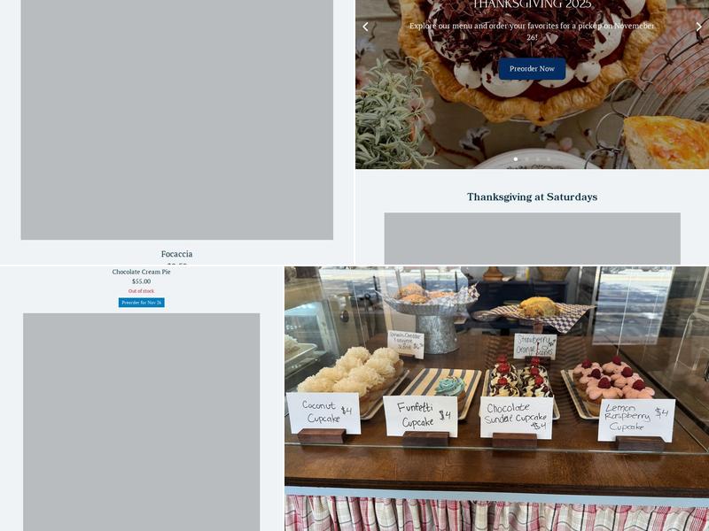 Buttercup Bakery Menu
