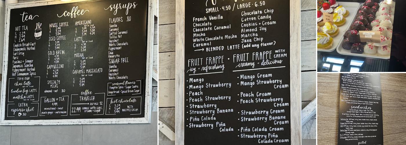 Latham Bakery Menu