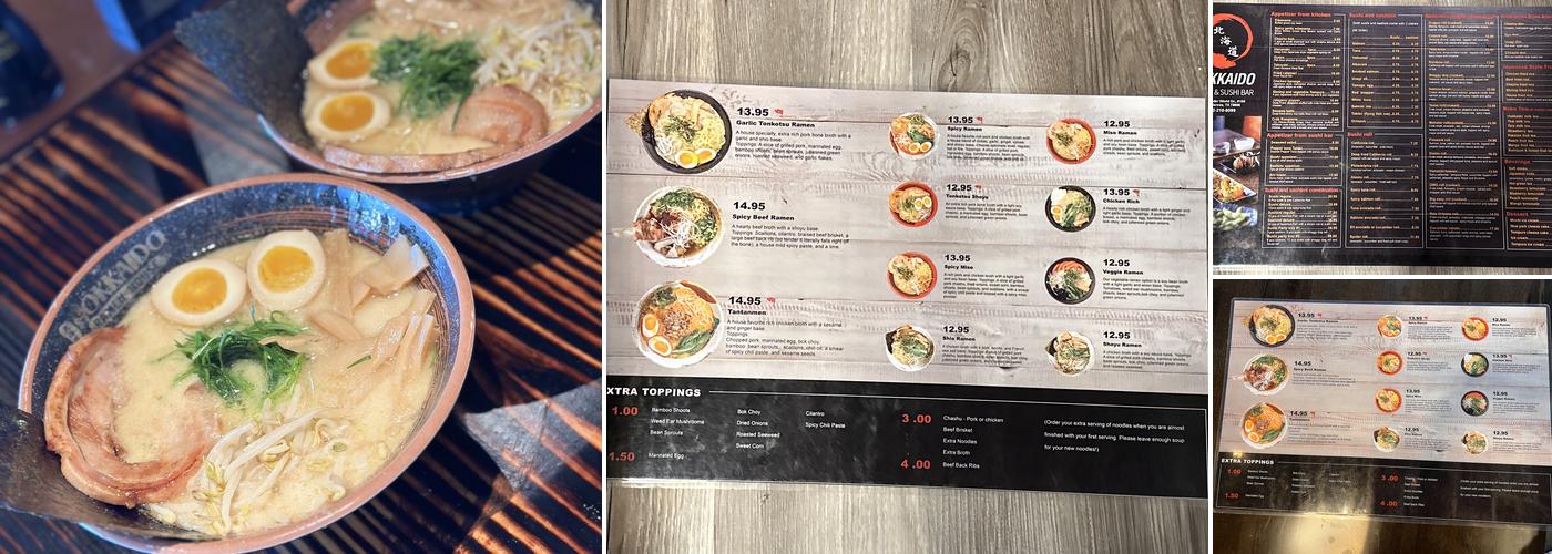 Hokkaido Ramen and Sushi Bar Menu
