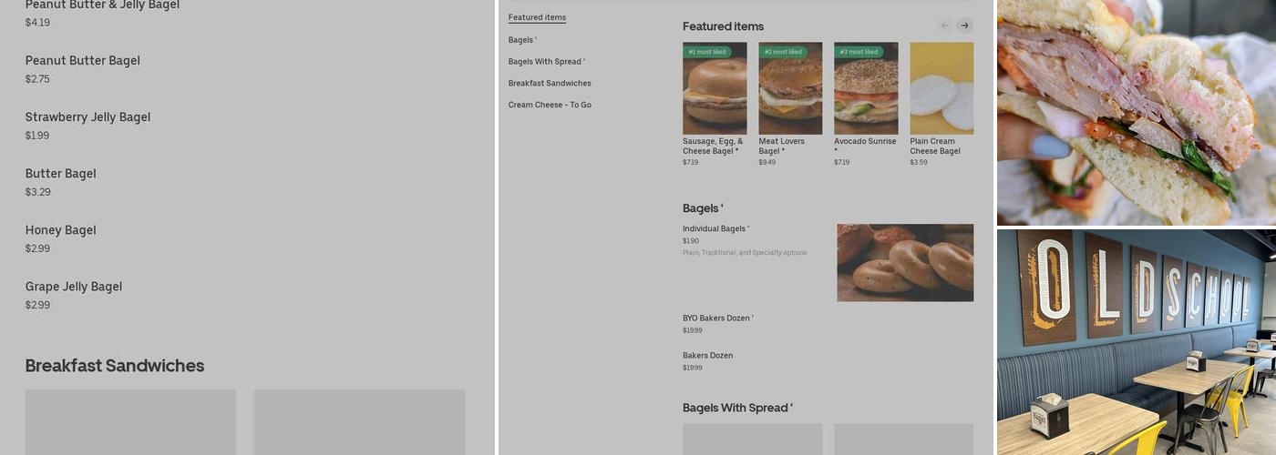 Old School Bagel Cafe Menu