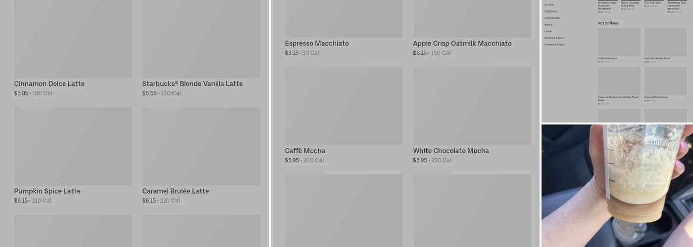 Starbucks Menu