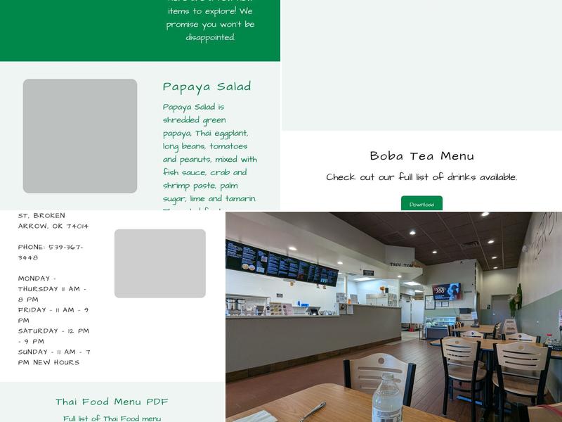 Tiger Bite Menu