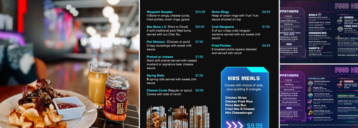Waypoint Lounge Menu