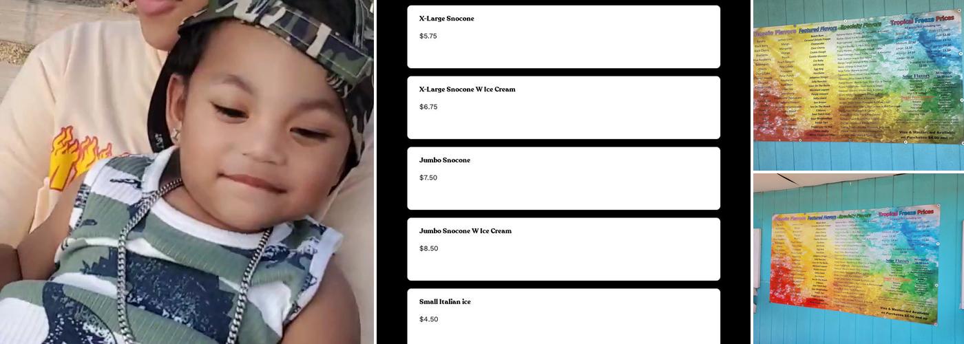 Tropical Freeze Menu