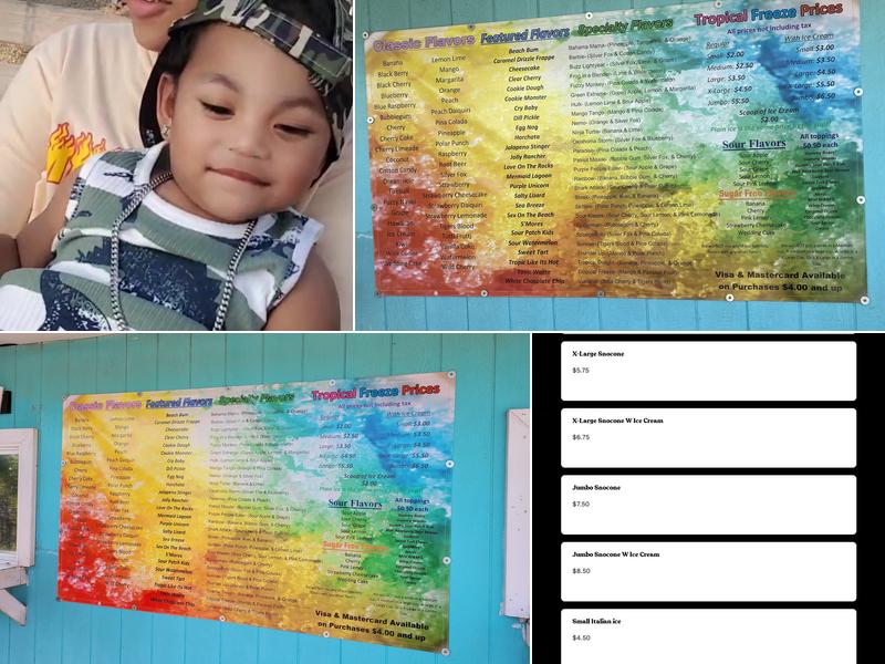 Tropical Freeze Menu