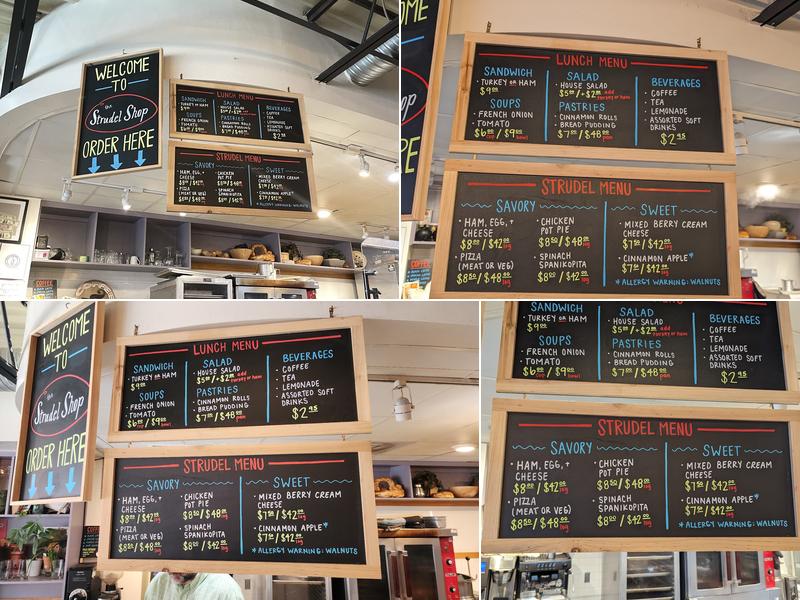 The Strudel Shop Menu