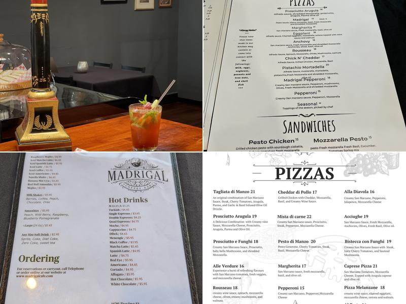 Madrigal Menu