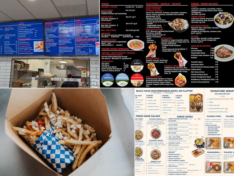 Platia Greek Goodness Menu