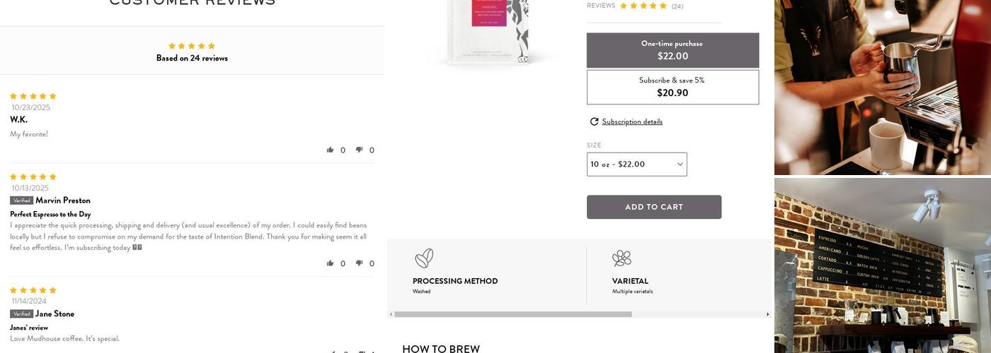 Mudhouse Charleston Menu