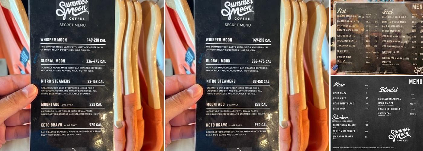Summer Moon Coffee Menu