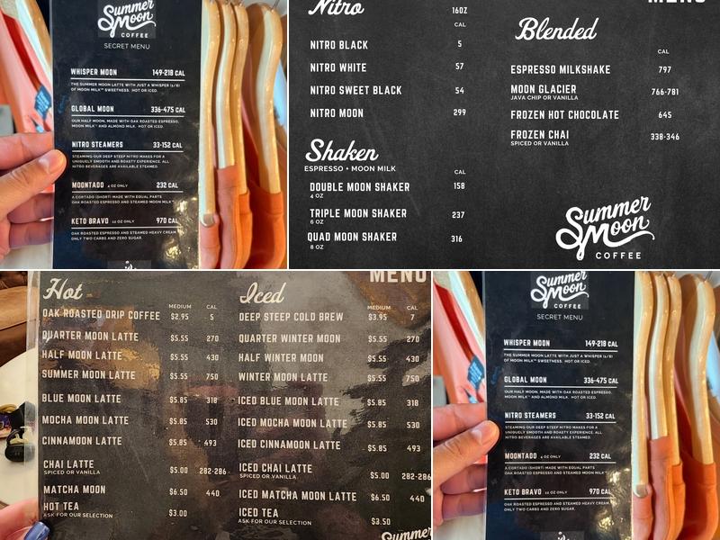 Summer Moon Coffee Menu