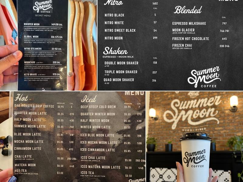 Summer Moon Coffee Menu