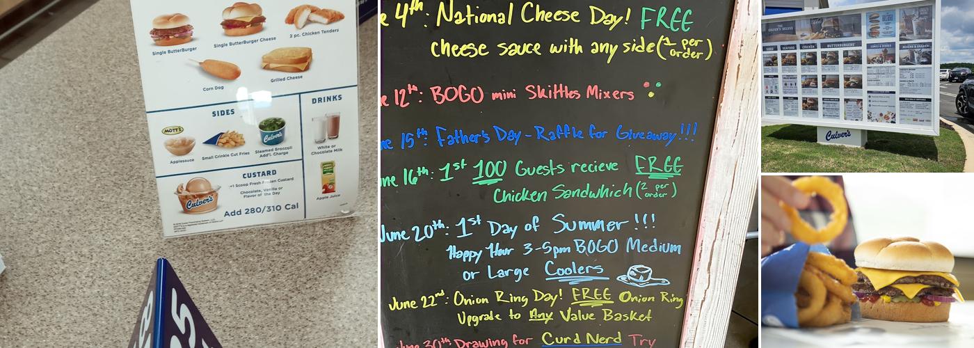 Culver’s Menu