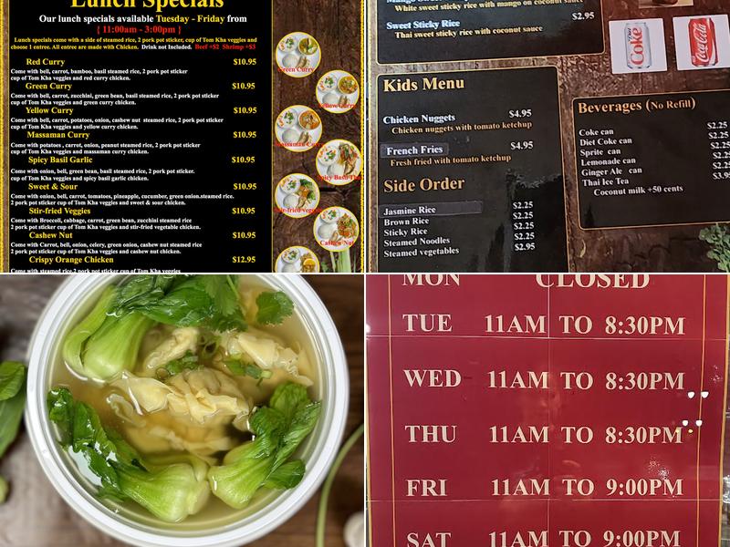 Thai Simple Dish Menu
