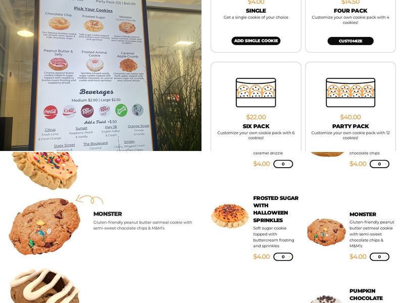 Cookie Co. Draper Menu