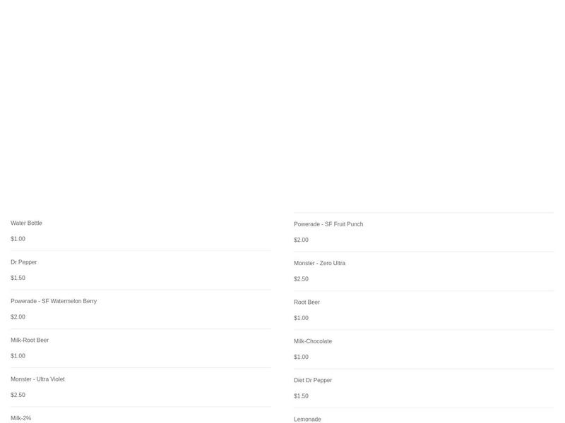 Nana's Sugar Shack Menu