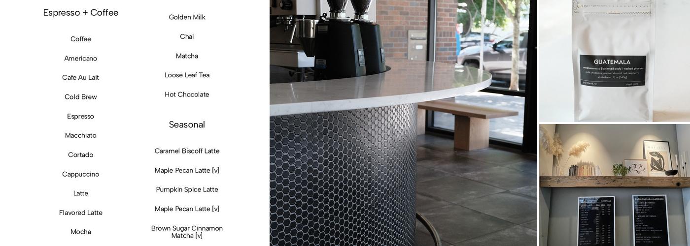 Euko Coffee & Company Menu