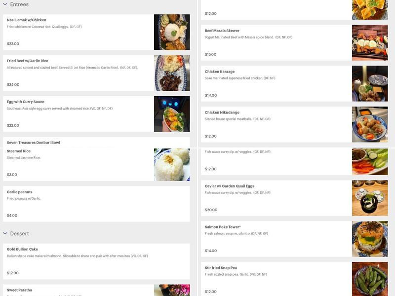 Old Asia Teahouse & Restaurant Menu