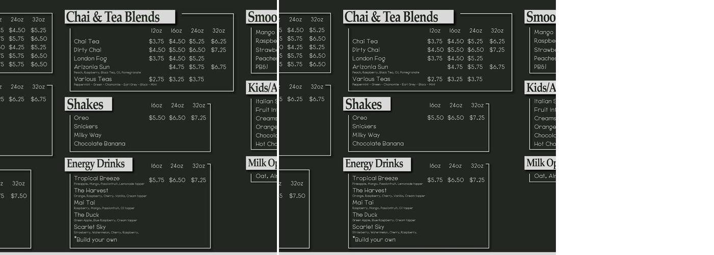Course Ground Coffee Menu