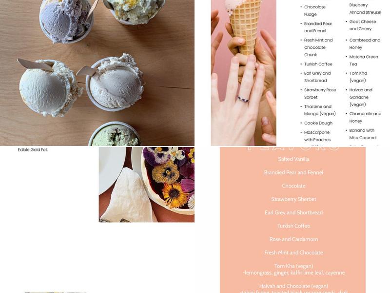 Travelers Ice Cream Menu