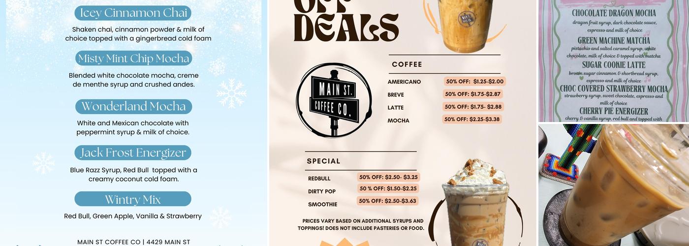 Main St. Coffee Co. Menu